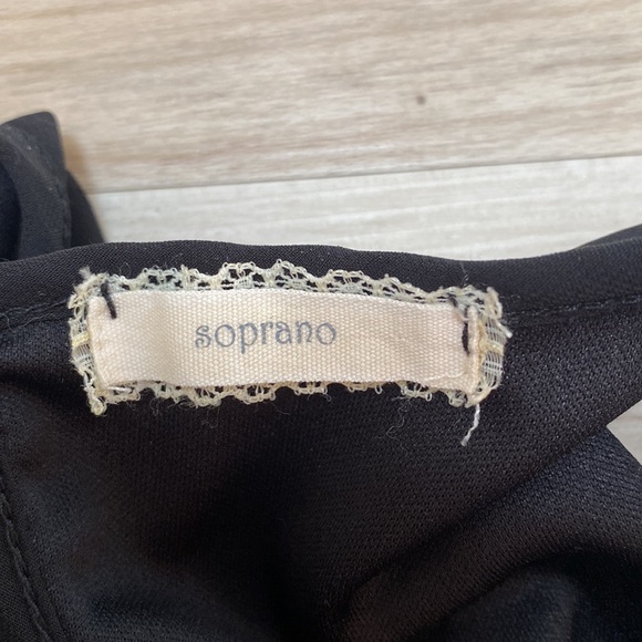 Soprano Girls S 7/8 Black Dress With White Flowers And Belt. Super cute. 2 layer - Picture 6 of 9